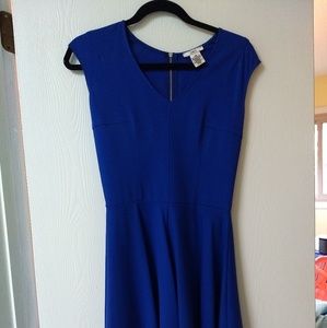 Bar III Macys blue fit and flare dress